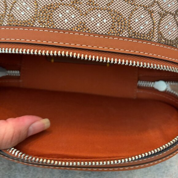 Coach Crystal Signature Jacquard Trail Bag (Burnished Amber) - Picture 12 of 16